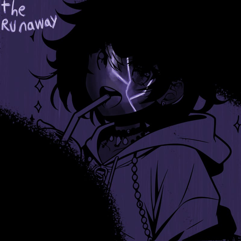 hot baddie anime girl drinking boba and biting the straw