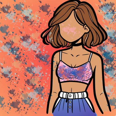 girl with crop top