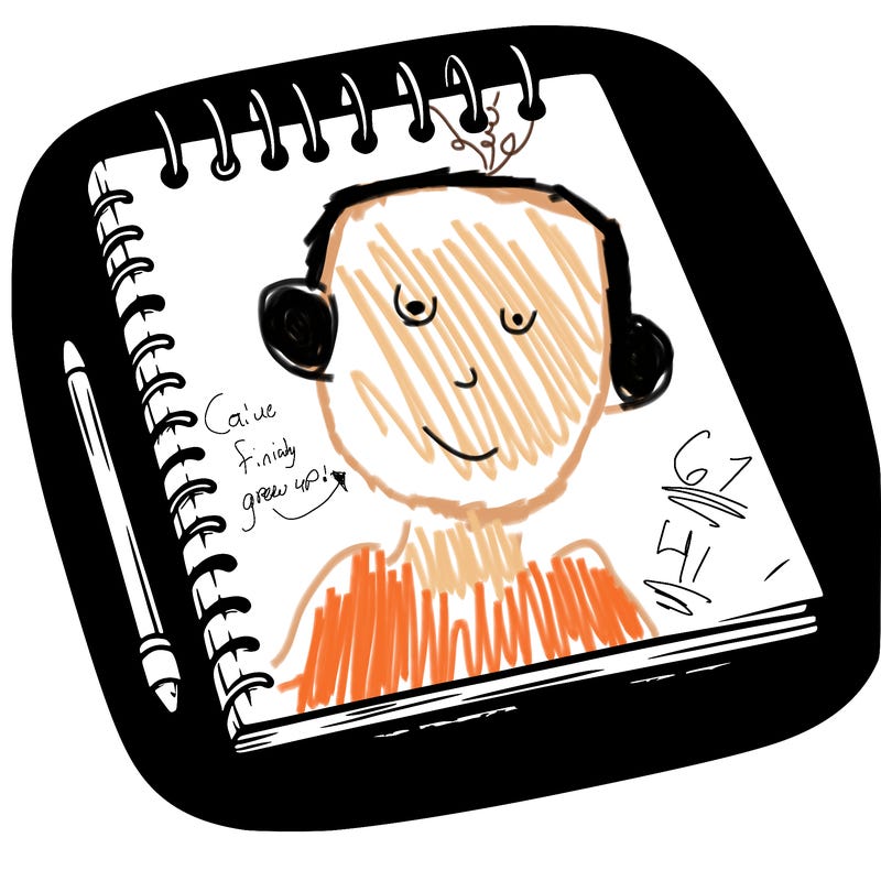 a blank sketch pad