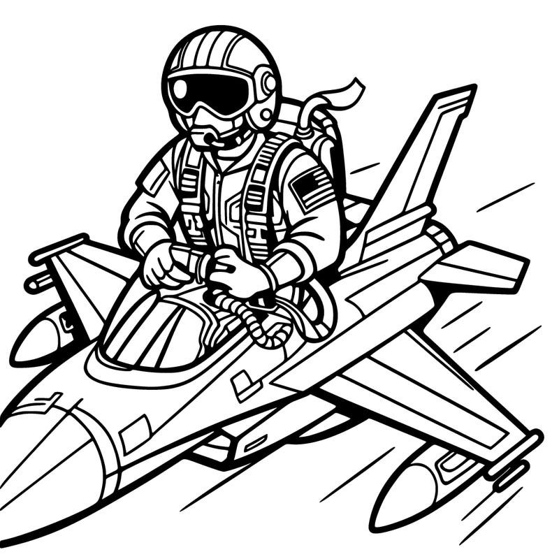 fighter pilot in a jet
