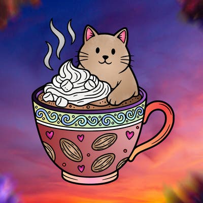 cat hot chocolate