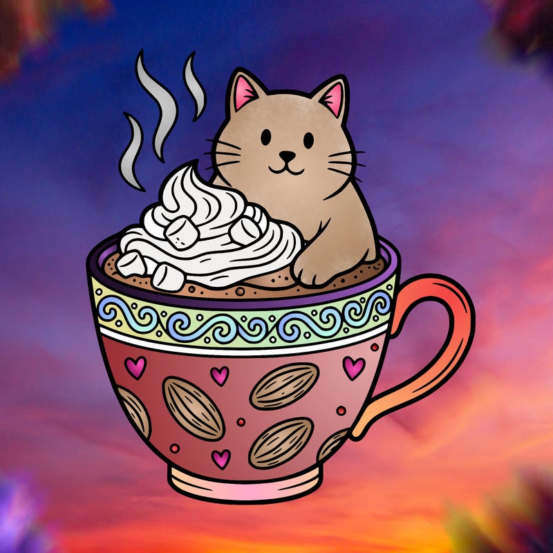 cat hot chocolate