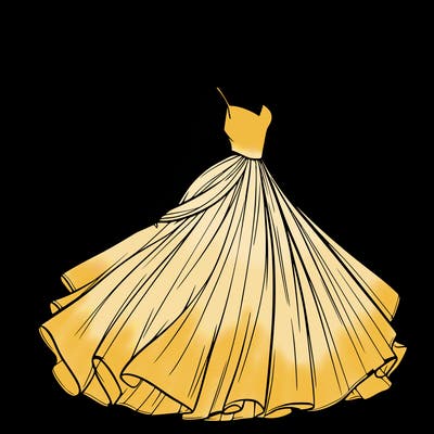 realistic woman with dress flowing in the wind