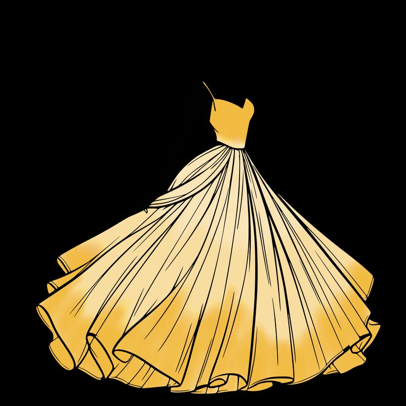 realistic woman with dress flowing in the wind