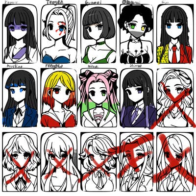 girls that look diffrent anime