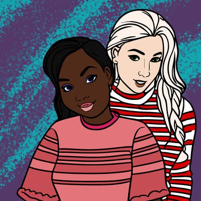 lady lagging with another girl