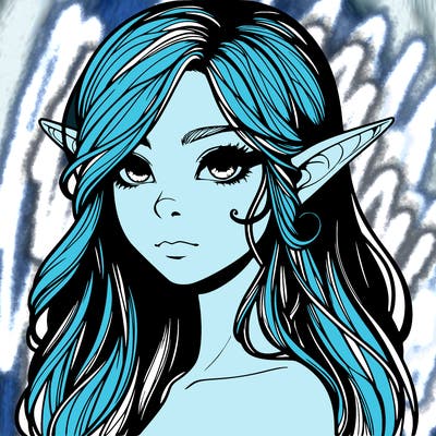 elf girl realistic dark fantasy