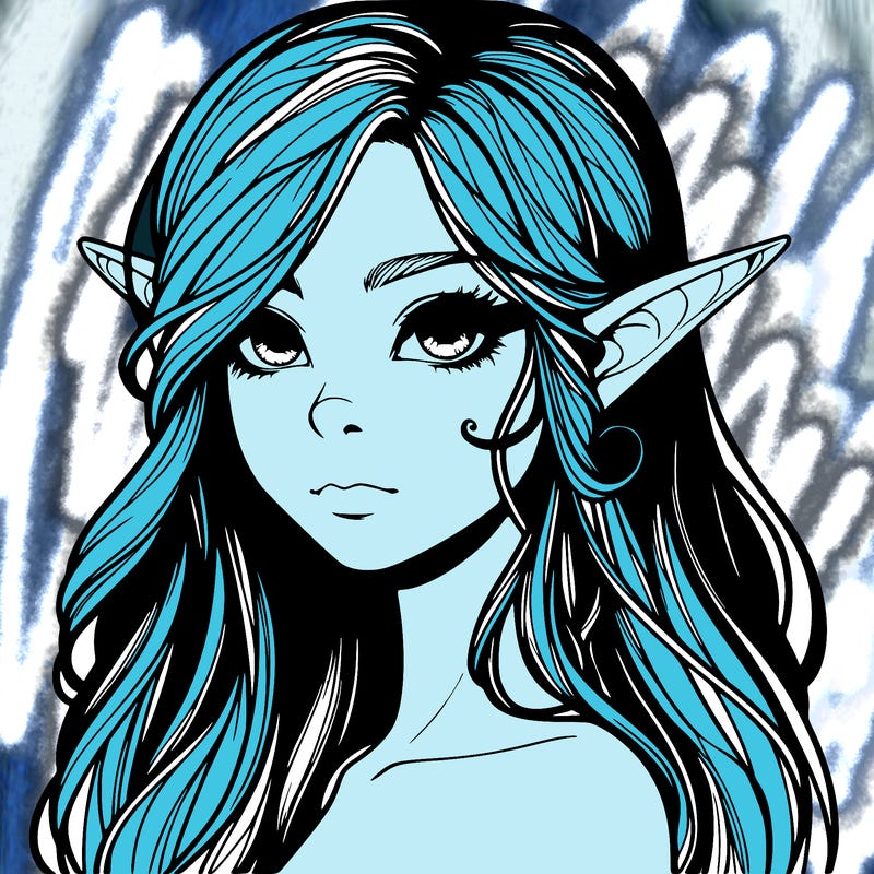 elf girl realistic dark fantasy