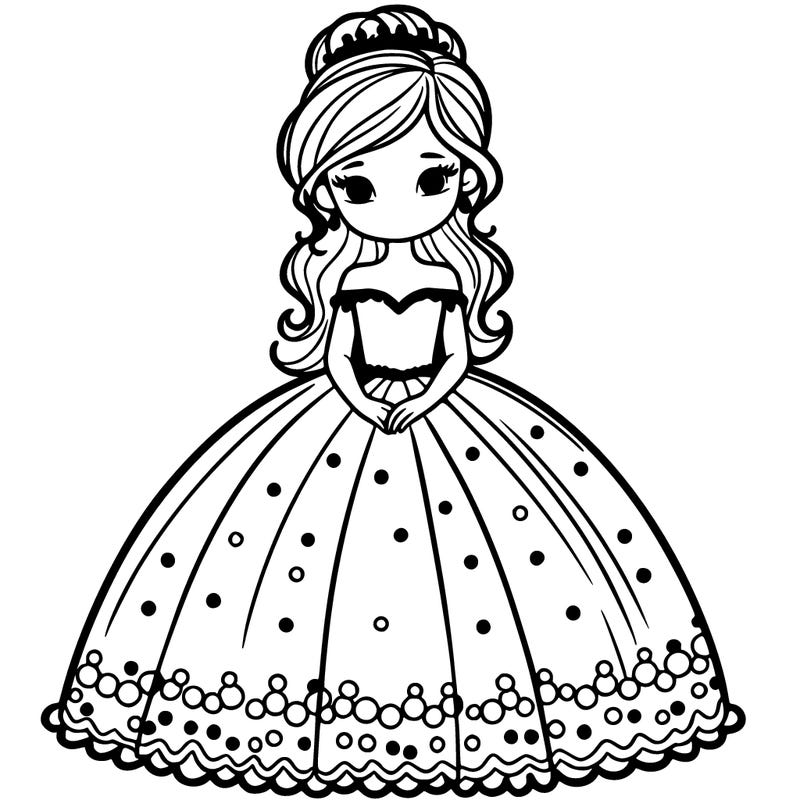 a girl in ball gown