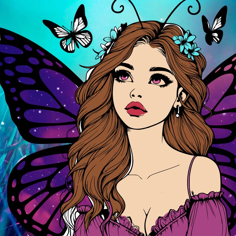 butterfly fairy realistic girl