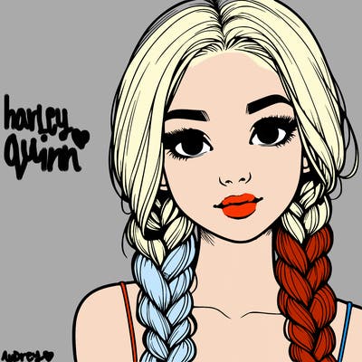 realistic girl with braids