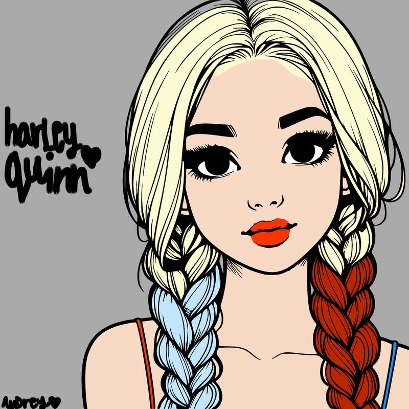 realistic girl with braids