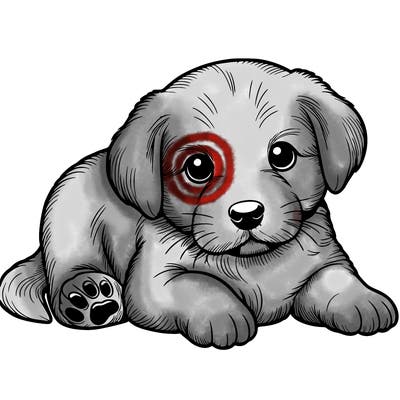 a cute realistic puppy