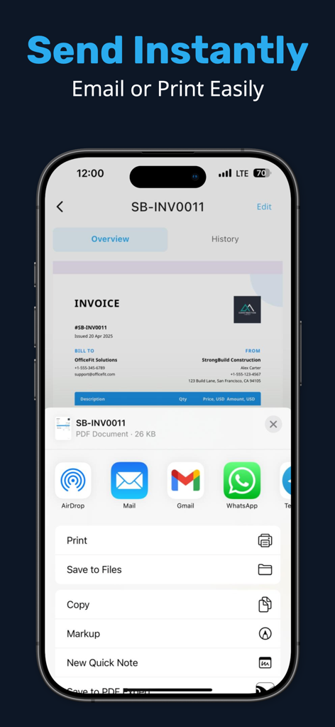 Invoice Maker | Professional Invoices & Estimates for Pros