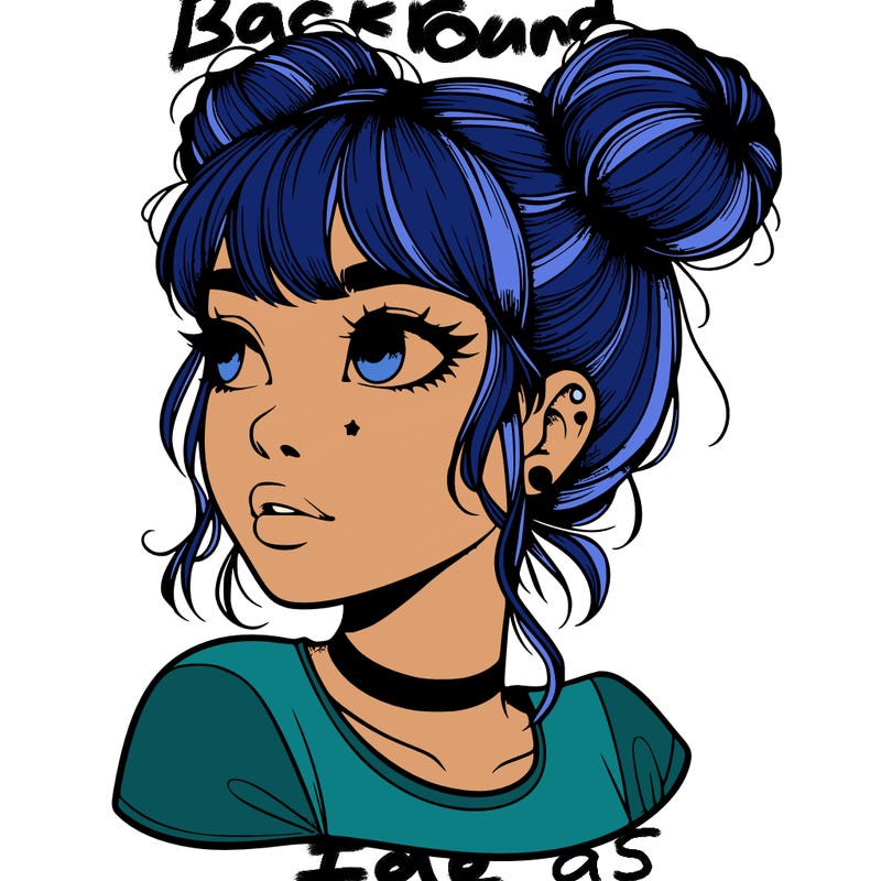 realistic girl with spacebuns