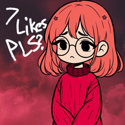 sad girl with glasses in a sweater