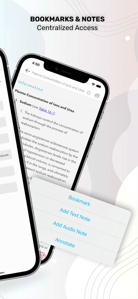 Stoelting Anesthetic Practice - Stoelting Anesthetic Practice mobile app displaying bookmark and note taking options on a medical reference page