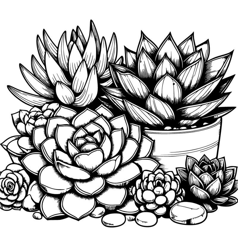 realistic succulents