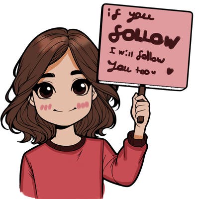 realistic girl holding up a sign