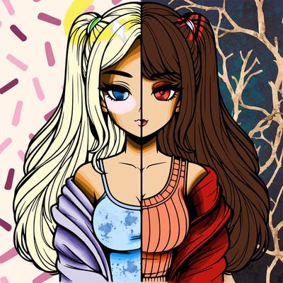 realistic girl split