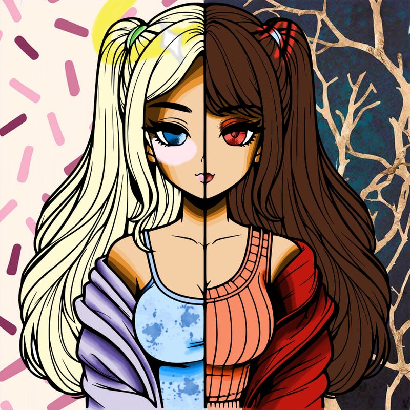 realistic girl split