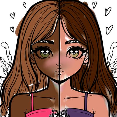 realistic girl split