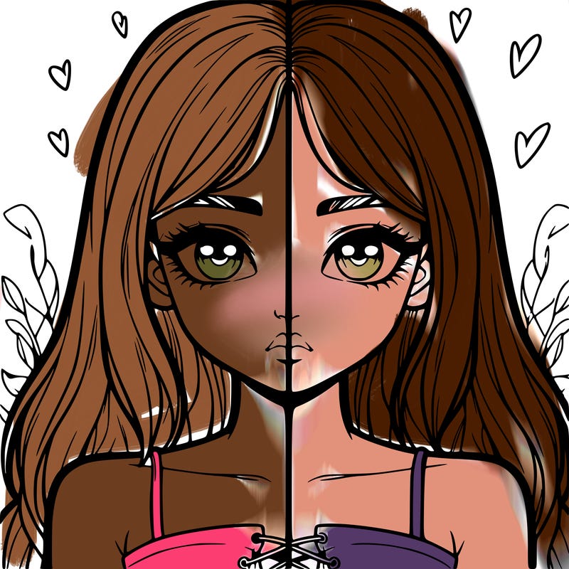 realistic girl split