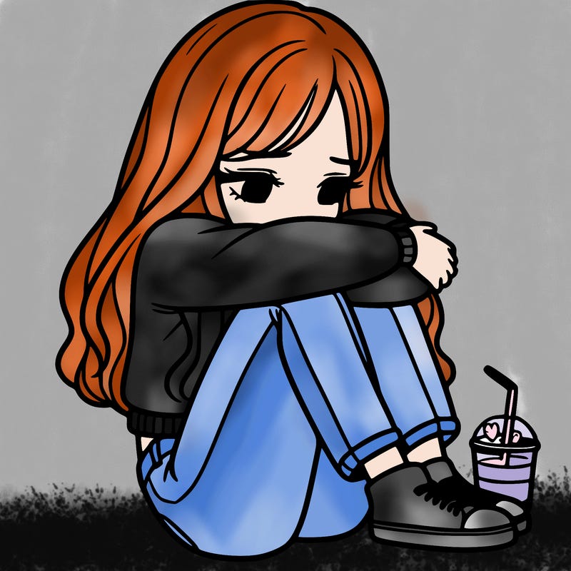 a girl  after a breakup