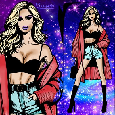 realistic fashion model emil posing