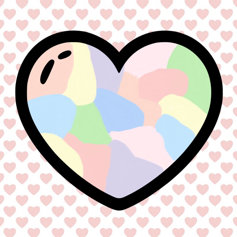 a blank heart