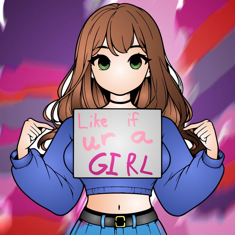 girl holding a blank sign in a long sleeve crop top
