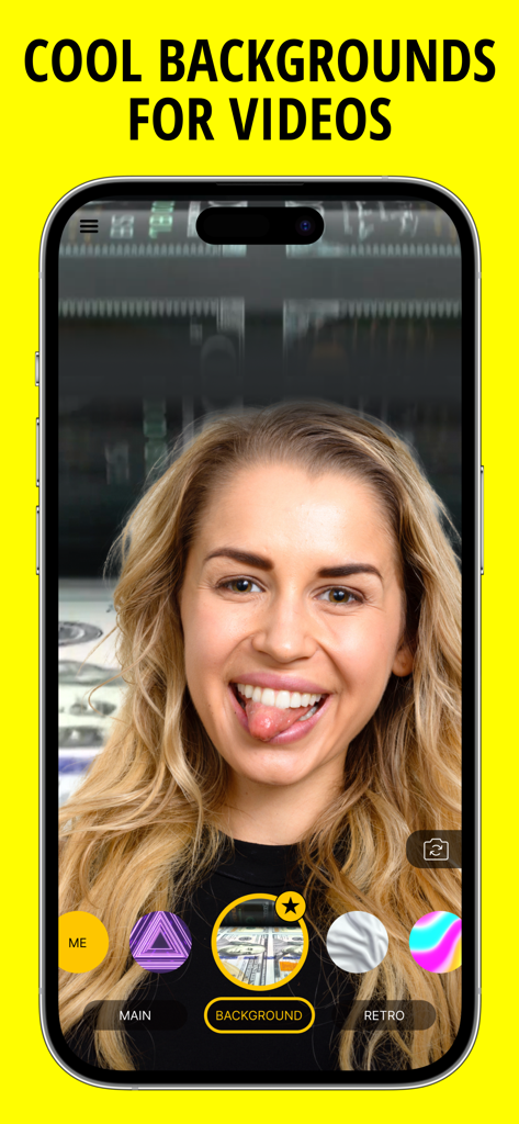 Face Effects, Filters & Emojis - 얼굴 효과 앱에서 맞춤형 돈 배경을 사용한 셀카 비디오