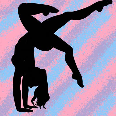 a woman doing a handstand