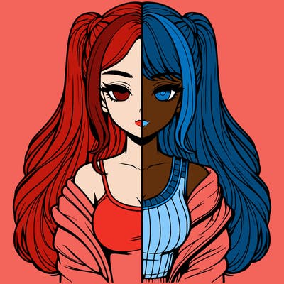 realistic girl split