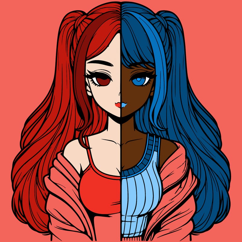 realistic girl split