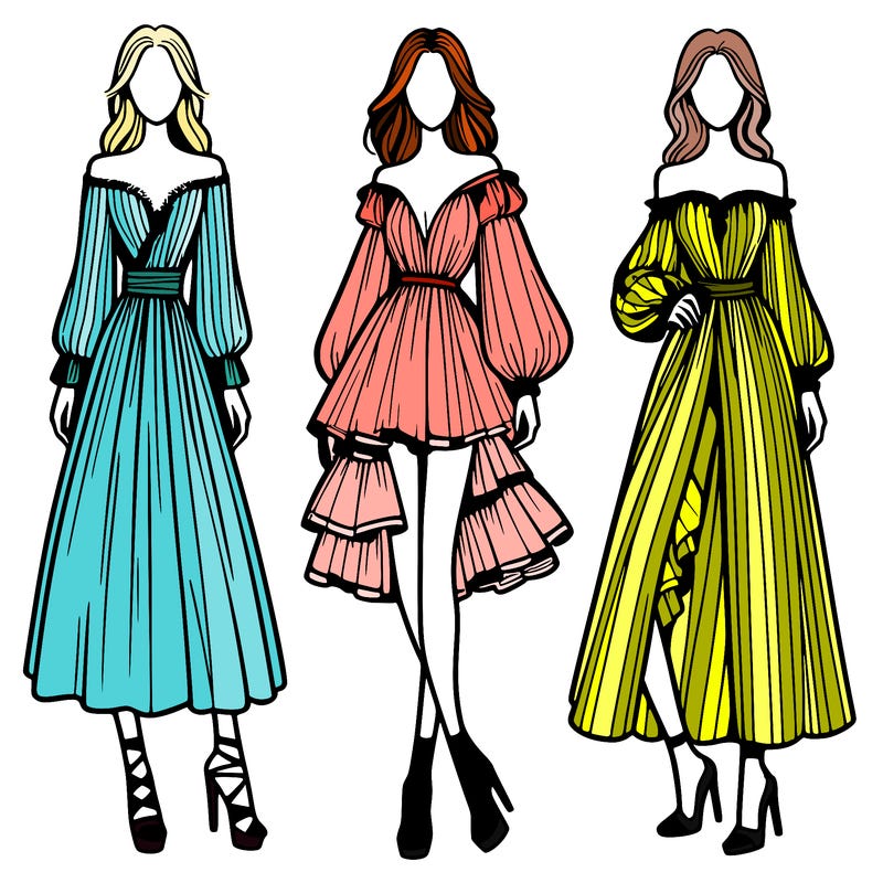 fashion models dresses