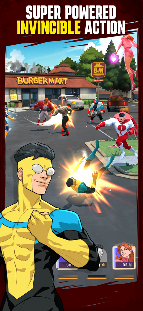 Invincible: Guarding the Globe - Super powered battle action in the Invincible Guarding the Globe mobile RPG