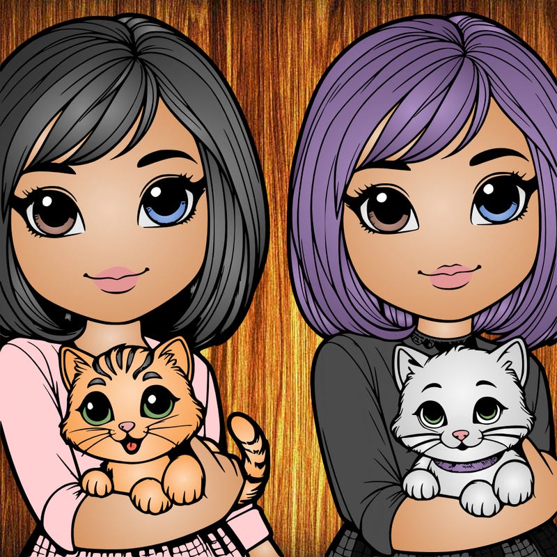realistic girl holding a cat