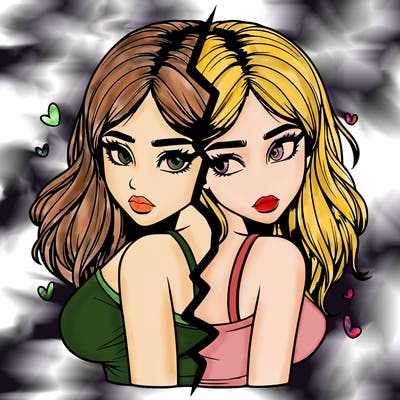 realistic girl split