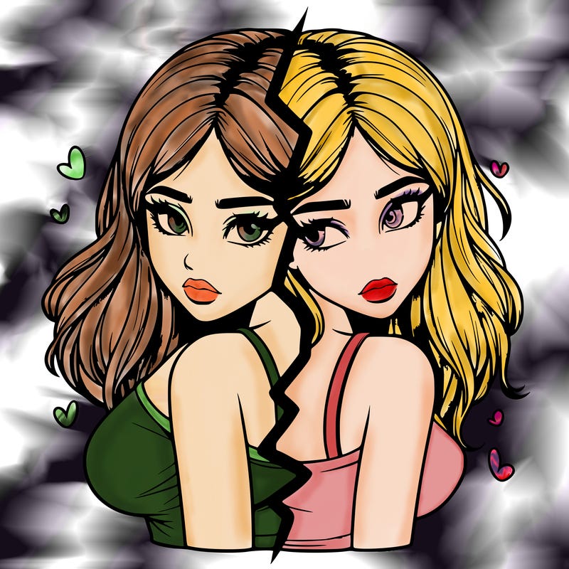 realistic girl split