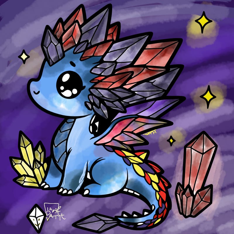 little cute crystal dragon