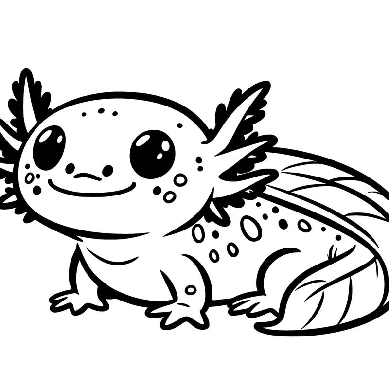cartoon axolotl