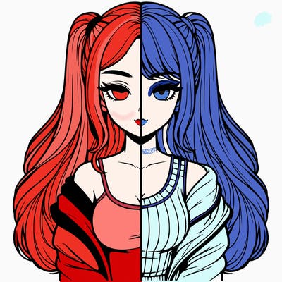 realistic girl split