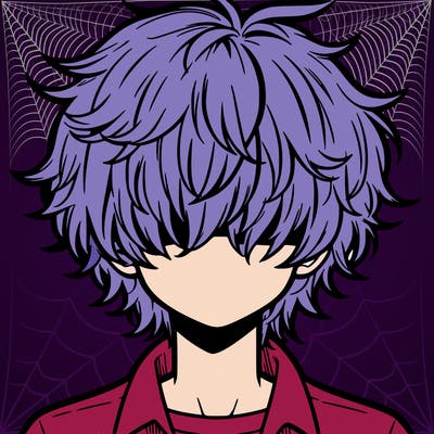 manga boy fluffy hair covering his eyes