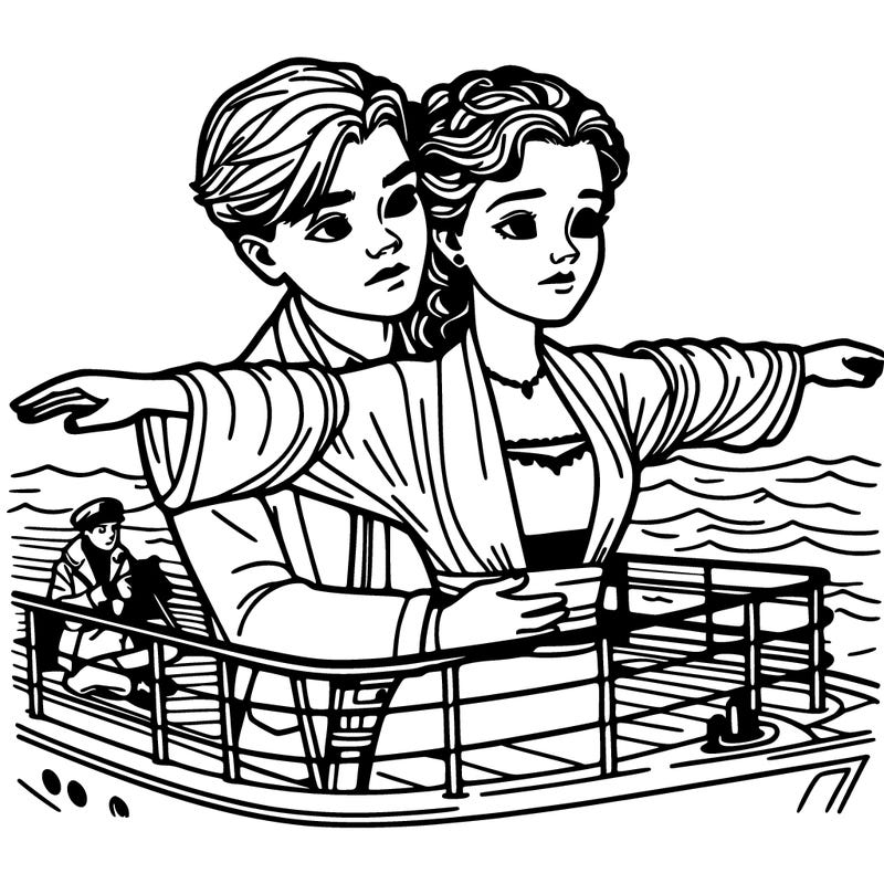 jack and rose on the titanic