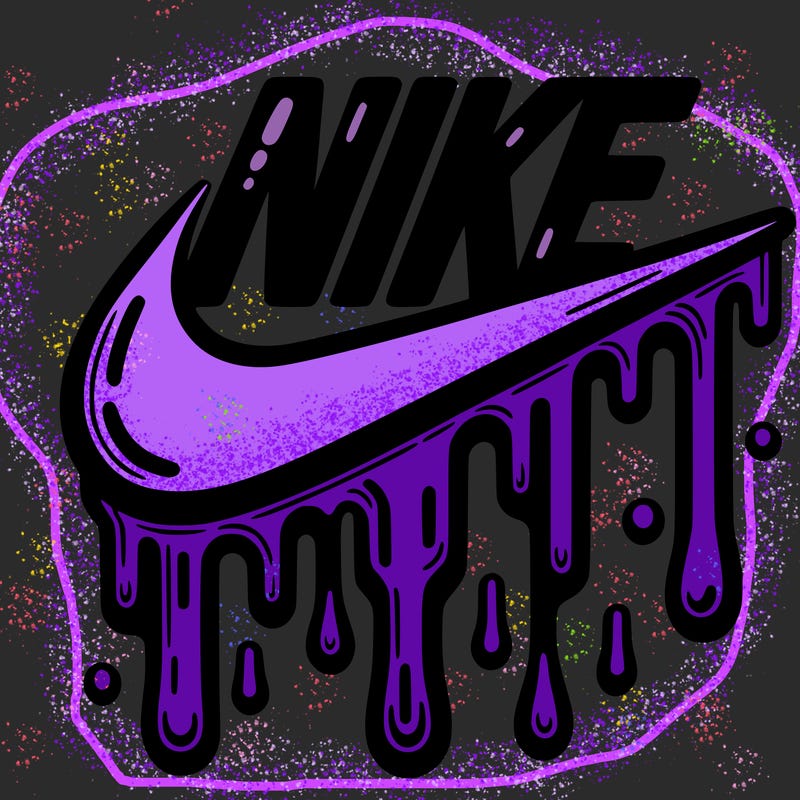 dripping nike logo