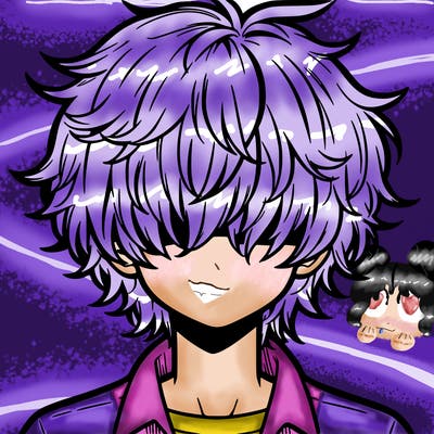 manga boy fluffy hair covering his eyes