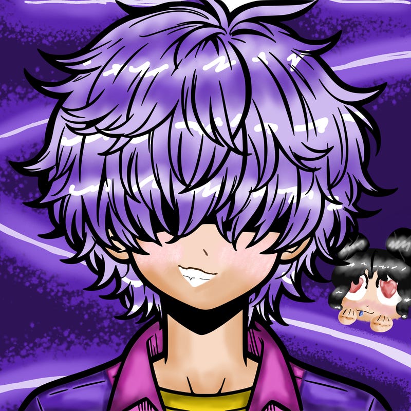 manga boy fluffy hair covering his eyes