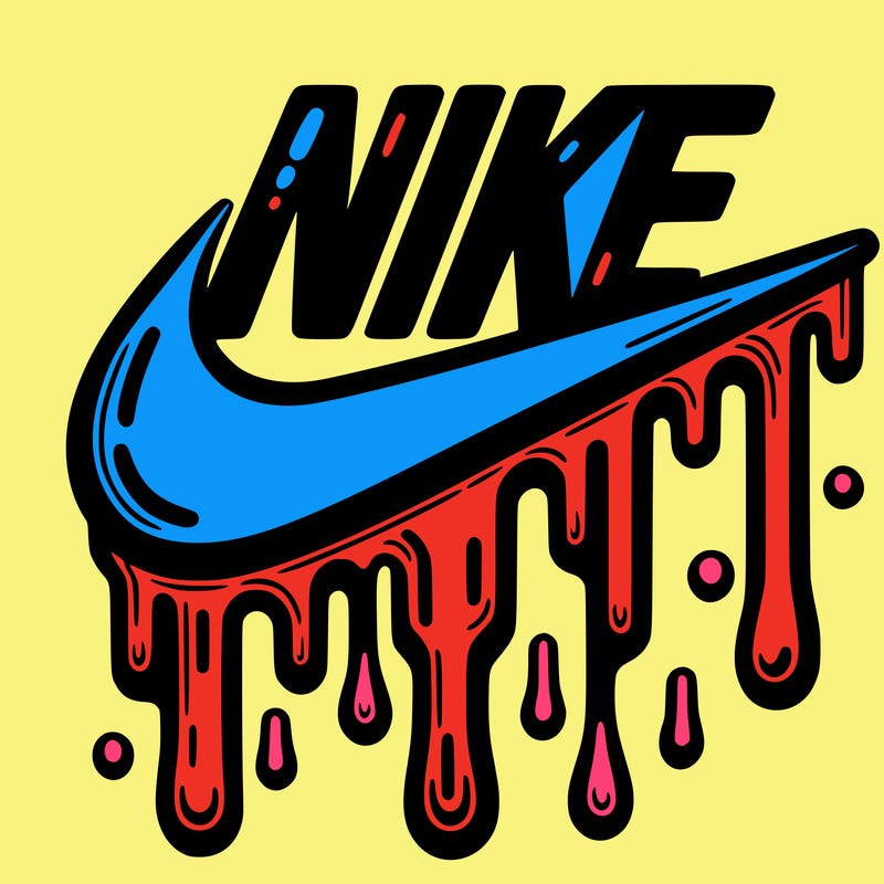 dripping nike logo
