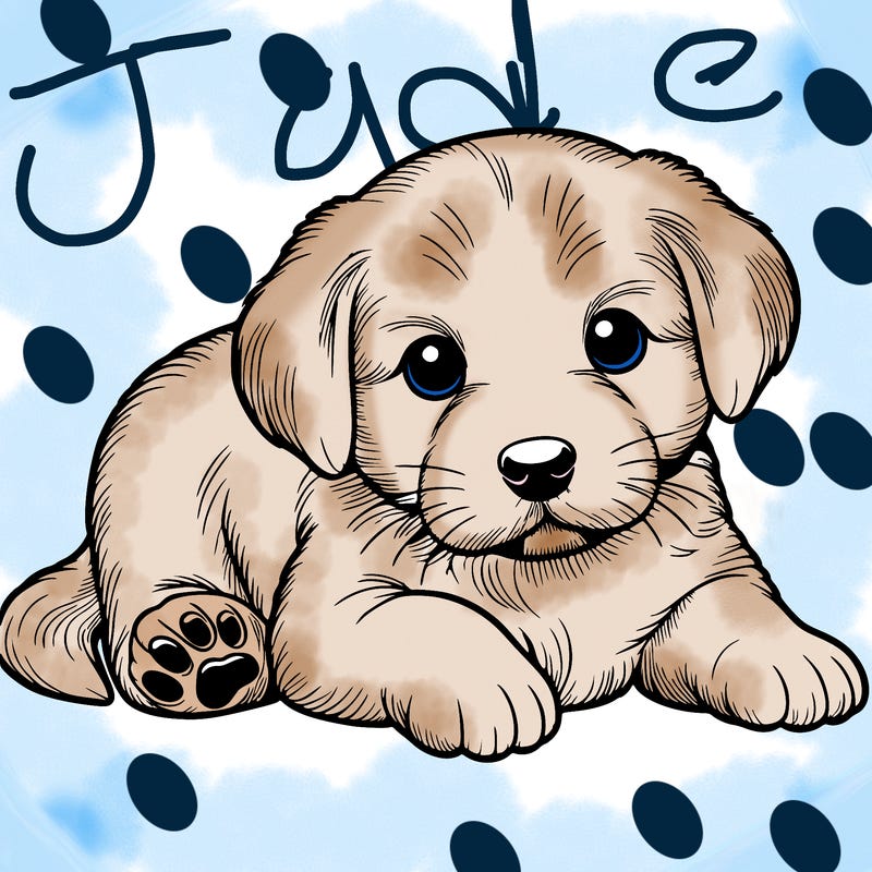 a cute realistic puppy